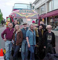 The Band with Kesey's bus, Further,in Eugene, Oregon